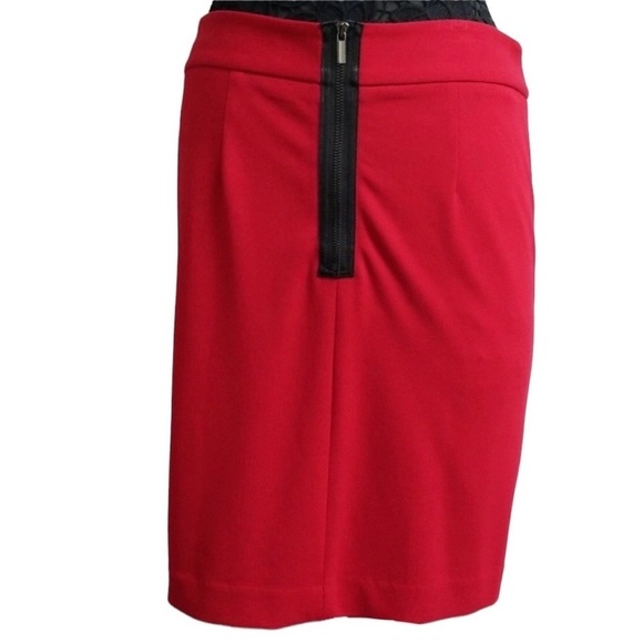 Cache Red Pencil Skirt Women’s Size 4 Career or Party - Picture 5 of 8